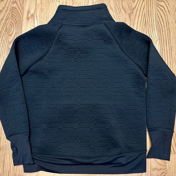 Athleta Jacquard Quilted Elevation Pullover Black Size Medium - Picture 4 of 5